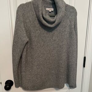 LOFT Gray Cowl Neck Sweater